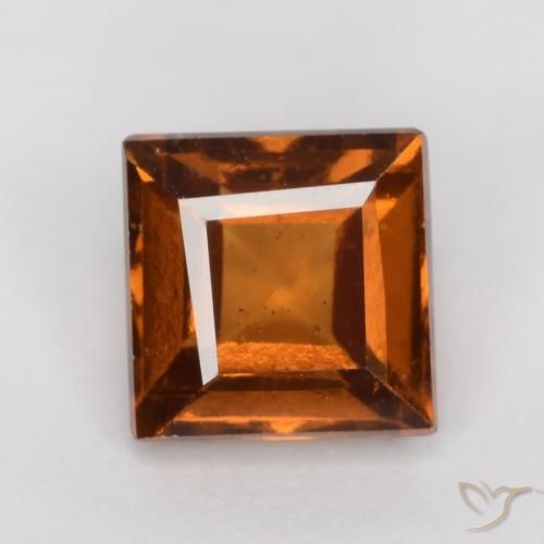 1.41ct Natural Laranja Profundo granada hessonita, Quadrado, VS
