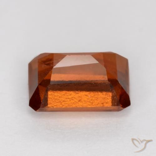 granada hessonita âmbar laranja Natural 1.29ct, Corte Octógono / Esmeralda, VS-SI