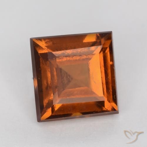 granada hessonita âmbar laranja Natural 1.44ct, Quadrado, VS