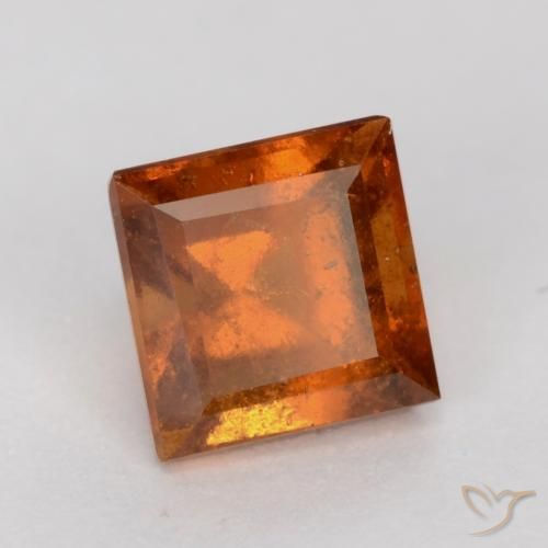 granada hessonita Laranja médio-escuro Natural 1.00ct, Quadrado, SI