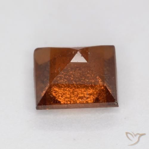 granada hessonita Laranja escuro Natural 1.15ct, Quadrado, SI