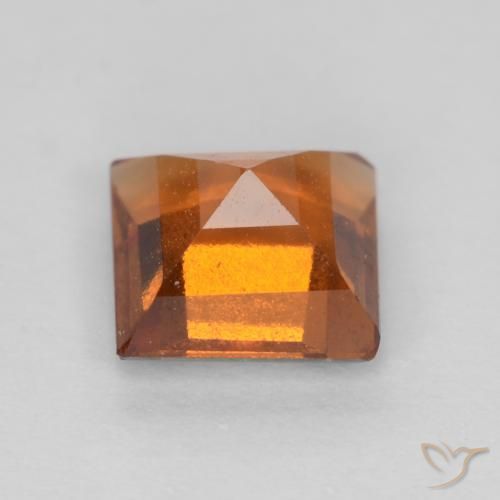granada hessonita Laranja médio-escuro Natural 1.12ct, Quadrado, VS