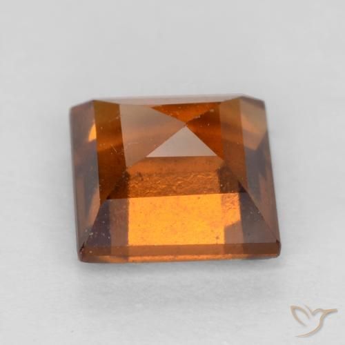 granada hessonita Laranja Profundo Natural 1.32ct, Quadrado, VS