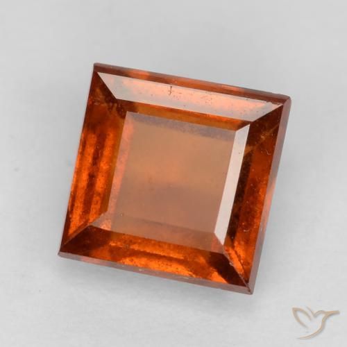 granada hessonita âmbar laranja Natural 1.41ct, Quadrado, VS-SI