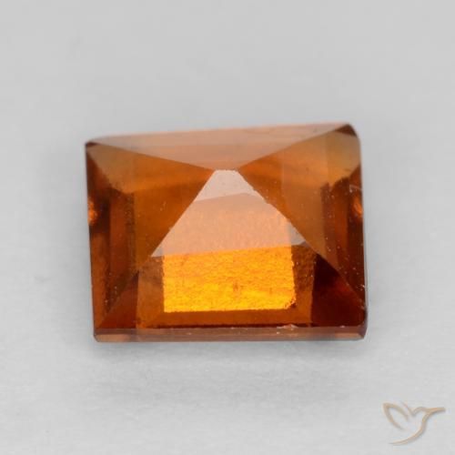 granada hessonita Laranja médio-escuro Natural 1.19ct, Quadrado, VS