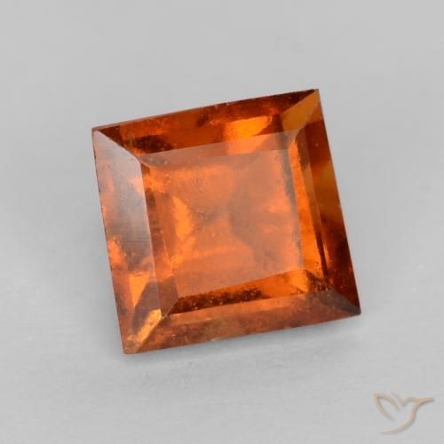 granada hessonita Laranja médio-escuro Natural 0.97ct, Quadrado, VS-SI