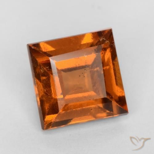 granada hessonita Laranja médio-escuro Natural 1.21ct, Quadrado, VS-SI
