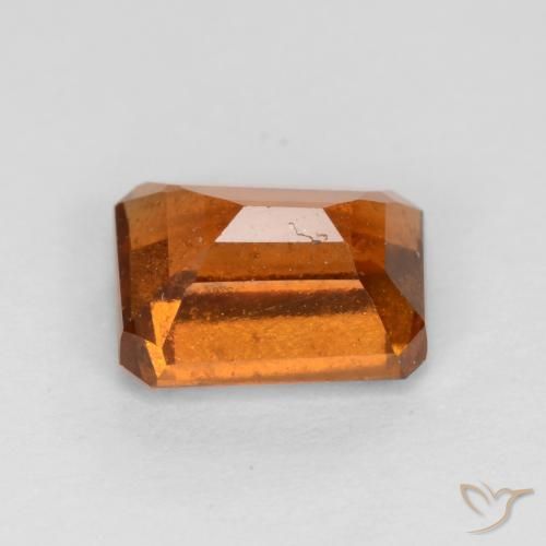 granada hessonita Laranja médio-escuro Natural 1.28ct, Corte Octógono / Esmeralda, VS-SI