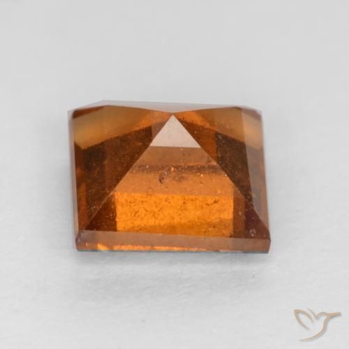 granada hessonita Laranja médio-escuro Natural 1.17ct, Quadrado, VS-SI