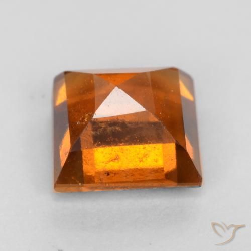 granada hessonita Laranja escuro Natural 1.42ct, Quadrado, VS-SI