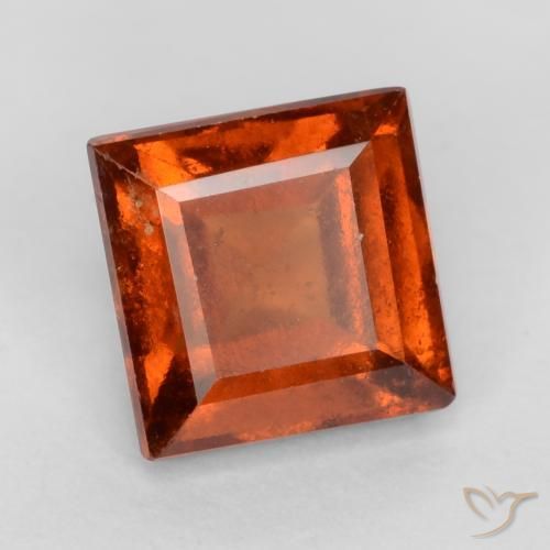 granada hessonita Laranja Profundo Natural 1.44ct, Quadrado, VS-SI
