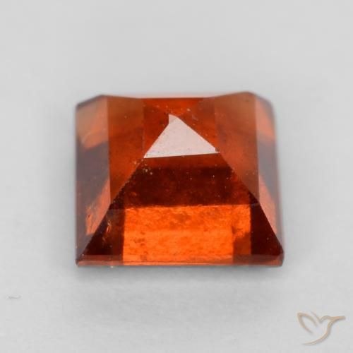 granada hessonita Laranja Profundo Natural 1.44ct, Quadrado, VS-SI