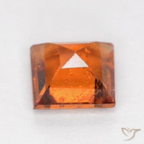 granada hessonita Laranja médio-escuro Natural 1.19ct, Quadrado, VS-SI
