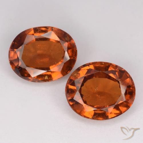 3.35ctw Natural laranja avermelhado granada hessonita, oval, VS-SI