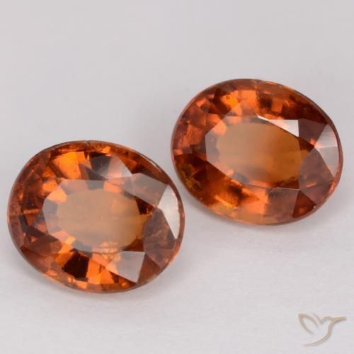 Pedras preciosas de granada hessonita Laranja Médio natural de 3.54 ct, oval, VS-SI