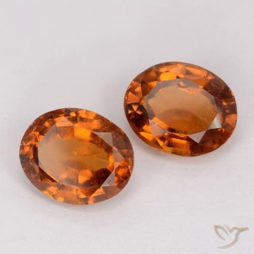 Pedras preciosas de granada hessonita Laranja Profundo natural de 2.53 ct, oval, VS