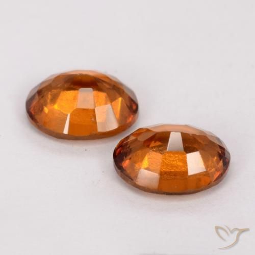Pedras preciosas de granada hessonita Laranja Profundo natural de 2.53 ct, oval, VS