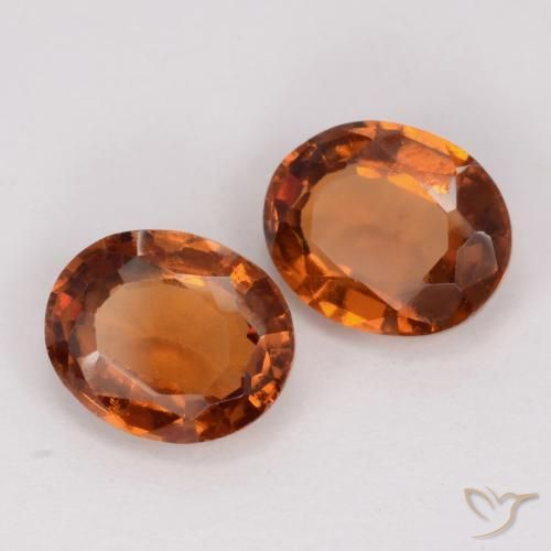 Pedras preciosas de granada hessonita Laranja médio-escuro natural de 2.78 ct, oval, VS