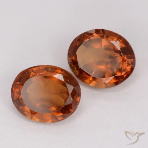 Pedras preciosas de granada hessonita Laranja escuro natural de 3.24 ct, oval, VS