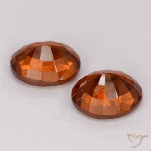 Pedras preciosas de granada hessonita Laranja escuro natural de 3.24 ct, oval, VS