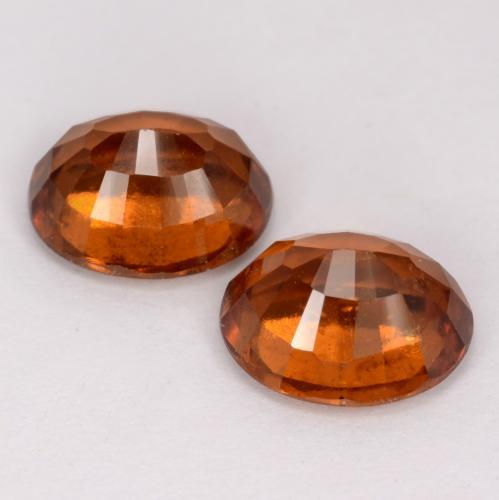 Pedras preciosas de granada hessonita laranja natural de 4,63 ct, corte oval, VS