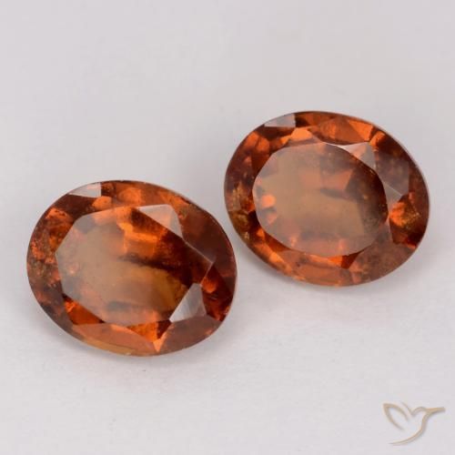 Pedras preciosas de granada hessonita âmbar laranja natural de 3.32 ct, oval, VS-SI
