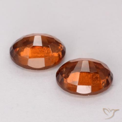 Pedras preciosas de granada hessonita âmbar laranja natural de 3.32 ct, oval, VS-SI