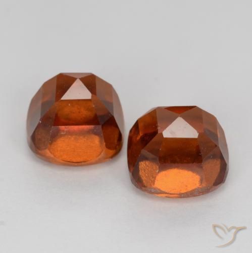 Pedras preciosas de granada hessonita âmbar laranja natural de 3.30 ct, Almofada, VS