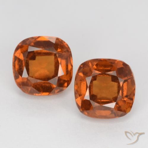 2.85ctw Natural laranja avermelhado granada hessonita, Almofada, VS