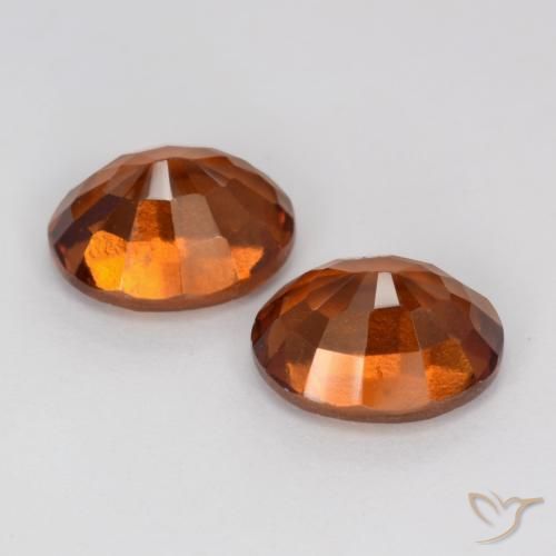 Pedras preciosas de granada hessonita âmbar laranja natural de 3.82 ct, oval, VS-SI