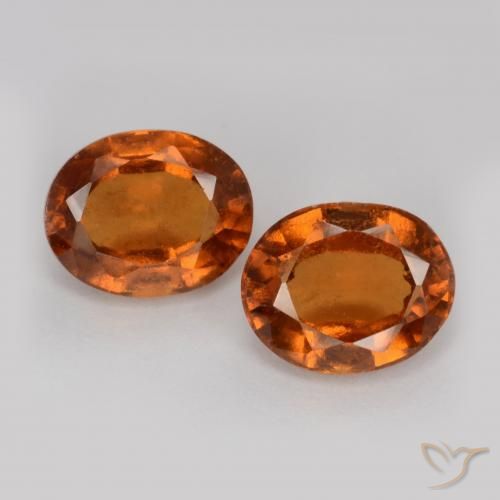 3.42ctw Natural Laranja Profundo granada hessonita, oval, VS-SI