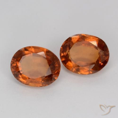 Pedras preciosas de granada hessonita Laranja Profundo natural de 3.42 ct, oval, VS-SI