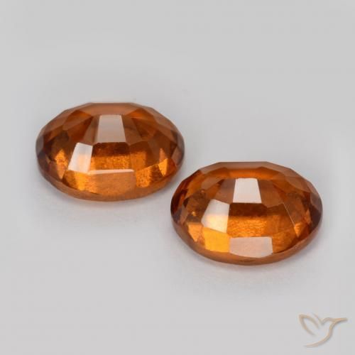 Pedras preciosas de granada hessonita Laranja Profundo natural de 3.42 ct, oval, VS-SI