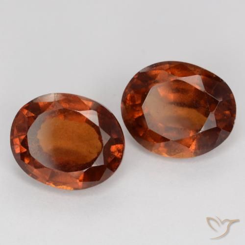 Pedras preciosas de granada hessonita laranja natural de 4,64 ct, corte oval, VS-SI