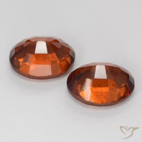 Pedras preciosas de granada hessonita laranja natural de 4,64 ct, corte oval, VS-SI