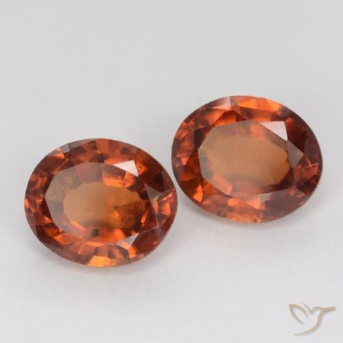 Pedras preciosas de granada hessonita Laranja Profundo natural de 3.86 ct, oval, VS-SI