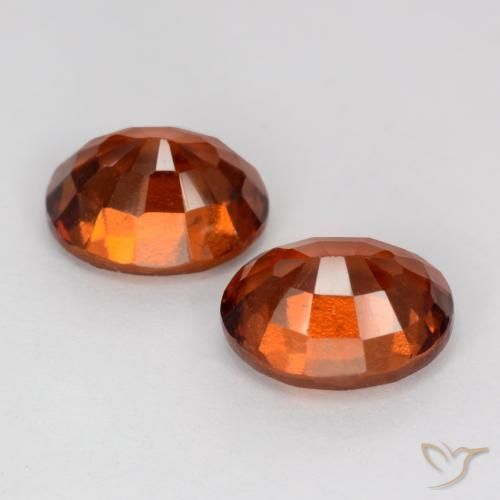 Pedras preciosas de granada hessonita Laranja Profundo natural de 3.86 ct, oval, VS-SI