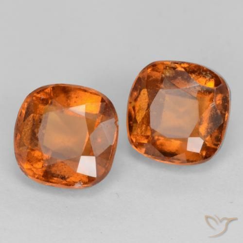Pedras preciosas de granada hessonita Laranja Médio natural de 2.91 ct, Almofada, VS