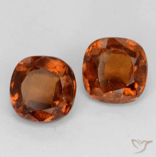 Pedras preciosas de granada hessonita Laranja escuro natural de 2.64 ct, Almofada, VS