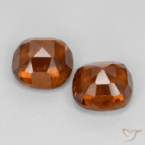 Pedras preciosas de granada hessonita Laranja escuro natural de 2.64 ct, Almofada, VS
