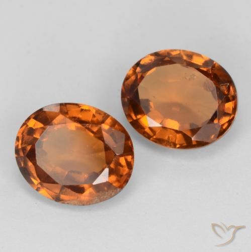 Pedras preciosas de granada hessonita âmbar laranja natural de 3.76 ct, oval, VS-SI