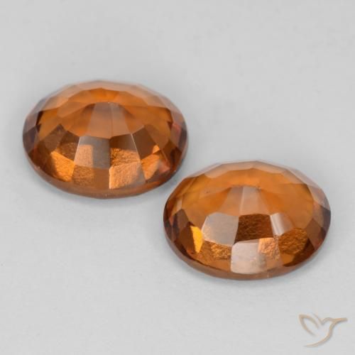 Pedras preciosas de granada hessonita âmbar laranja natural de 3.76 ct, oval, VS-SI