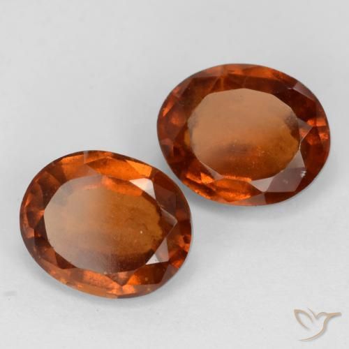 Pedras preciosas de granada hessonita Laranja Profundo natural de 3.52 ct, oval, VS-SI