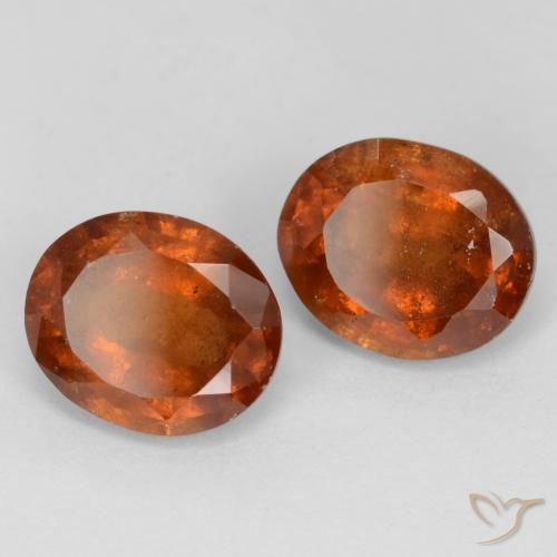 Pedras preciosas de granada hessonita Laranja Profundo natural de 3.67 ct, oval, VS-SI