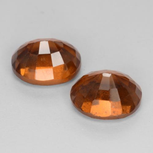 Pedras preciosas de granada hessonita laranja natural de 4,86 ct, corte oval, VS