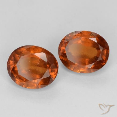 Pedras preciosas de granada hessonita Laranja Profundo natural de 3.04 ct, oval, VS-SI