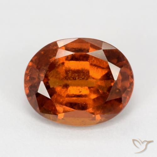2.89ct Natural laranja avermelhado granada hessonita, oval, VS-SI