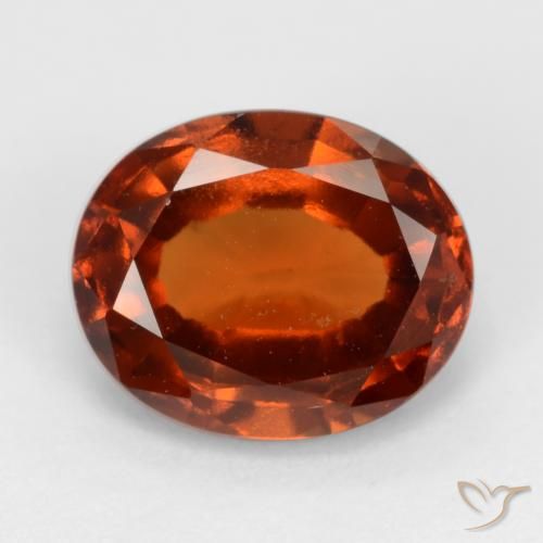 2.37ct Natural âmbar laranja granada hessonita, oval, VVS-VS