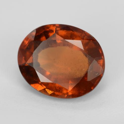 Granada Hessonita Laranja Profundo Natural 2.89ct, Corte Oval, VS