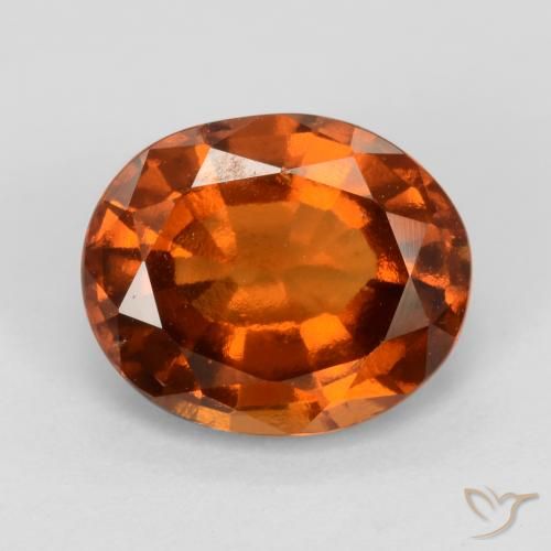 2.22ct Natural Laranja médio-escuro granada hessonita, oval, VS